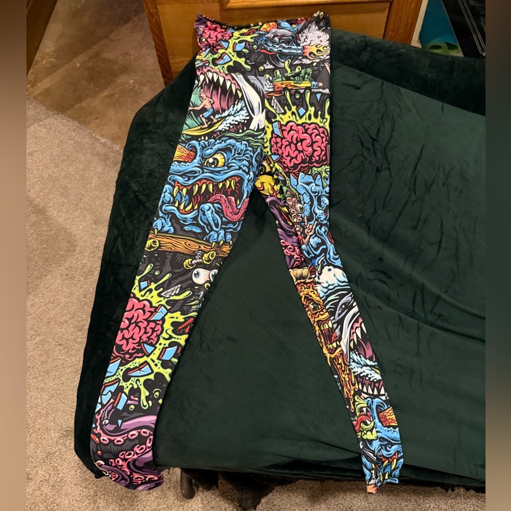 Grassroots jimbo Phillips multicolored yoga leggings size small EUC - Picture 2 of 16